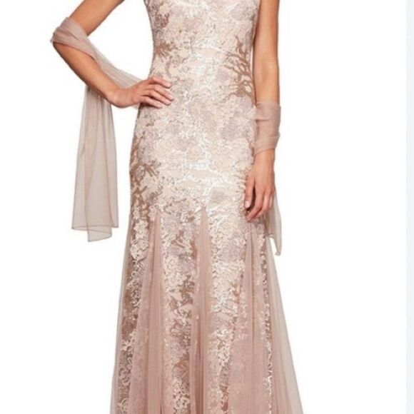 #701 ALEX EVENINGS PETITE nwt Mother of bride/groom gown - Picture 2 of 12